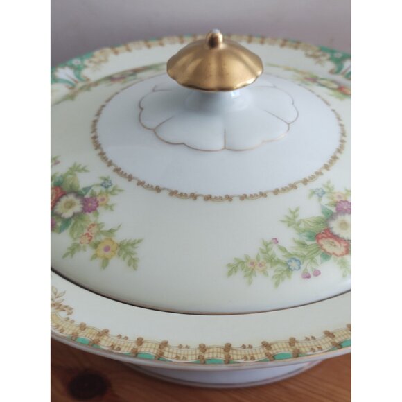 Vintage Ransom Japan Lidded Vegetable/Soup Tureen 1950's 10 1/2 in x 9 1/4 in - Picture 5 of 16